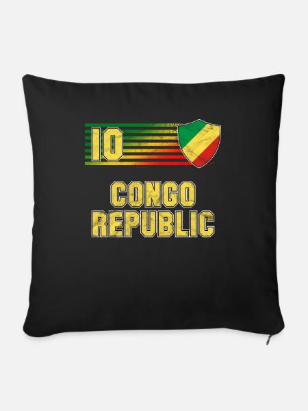 Kongo Republik - Sofakissenbezug 45 x 45 cm - Schwarz
