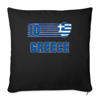Grèce - Housse de coussin décorative 45 x 45 cm - noir - Devant