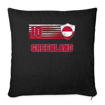 Groenland - Housse de coussin décorative 45 x 45 cm - noir - Devant