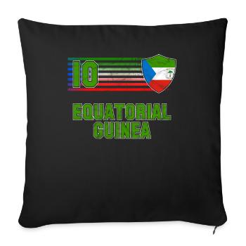Equatorial Guinea - Sofa pillowcase 17,3'' x 17,3'' (45 x 45 cm) - black - Front