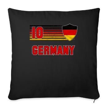 Germany - Sofa pillowcase 17,3'' x 17,3'' (45 x 45 cm) - black - Front