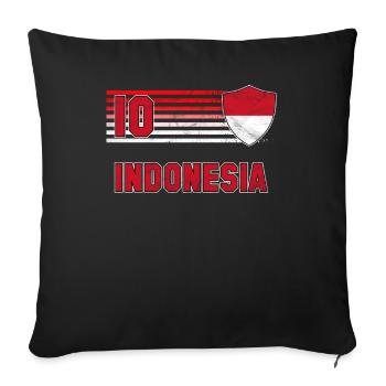 Indonesia - Sofa pillowcase 17,3'' x 17,3'' (45 x 45 cm) - black - Front