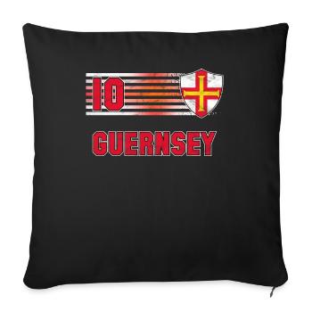 Guernsey - Sofa pillowcase 17,3'' x 17,3'' (45 x 45 cm) - black - Front