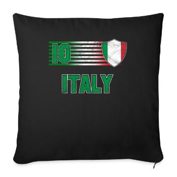 Italie - Housse de coussin décorative 45 x 45 cm - noir - Devant