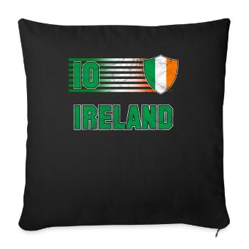 Ireland - Sofa pillowcase 17,3'' x 17,3'' (45 x 45 cm) - black - Front