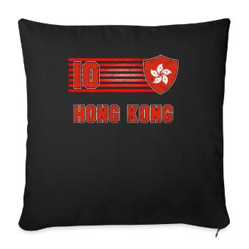 Hong Kong - Housse de coussin décorative 45 x 45 cm - noir - Devant