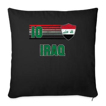 Iraq - Sofa pillowcase 17,3'' x 17,3'' (45 x 45 cm) - black - Front