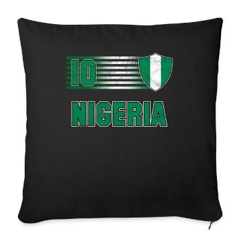 Nigéria - Housse de coussin décorative 45 x 45 cm - noir - Devant