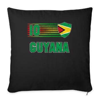 Guyana - Sofa pillowcase 17,3'' x 17,3'' (45 x 45 cm) - black - Front