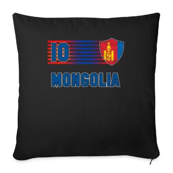 Mongolia - Sofa pillowcase 17,3'' x 17,3'' (45 x 45 cm) - black - Front