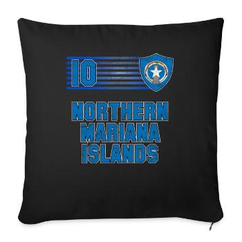 Mariannes du Nord (Îles) - Housse de coussin décorative 45 x 45 cm - noir - Devant
