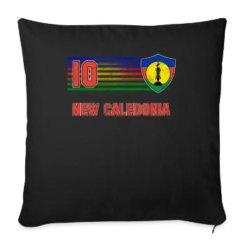 Nouvelle Calédonie - Housse de coussin décorative 45 x 45 cm - noir - Devant