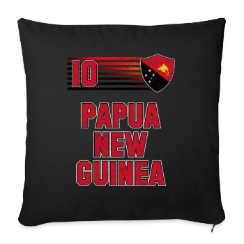 Papua New Guinea - Sofa pillowcase 17,3'' x 17,3'' (45 x 45 cm) - black - Front