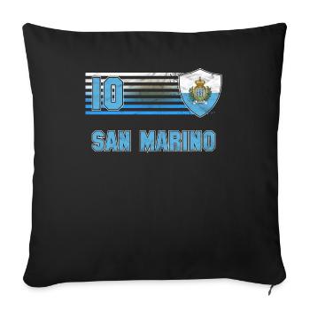San Marino - Sofa pillowcase 17,3'' x 17,3'' (45 x 45 cm) - black - Front