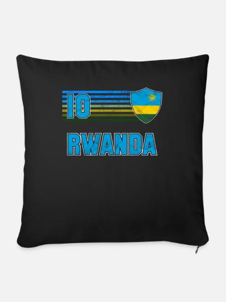 Ruanda - Sofakissenbezug 45 x 45 cm - Schwarz