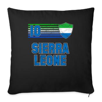 Sierra Leone - Sofa pillowcase 17,3'' x 17,3'' (45 x 45 cm) - black - Front