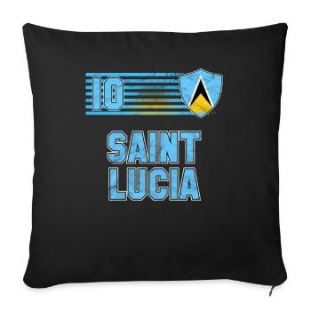 Saint Lucia - Sofa pillowcase 17,3'' x 17,3'' (45 x 45 cm) - black - Front