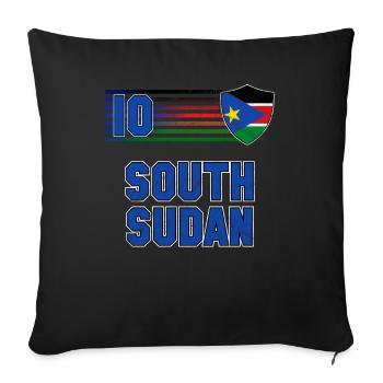 South Sudan - Sofa pillowcase 17,3'' x 17,3'' (45 x 45 cm) - black - Front