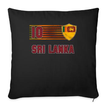 Sri Lanka - Sofa pillowcase 17,3'' x 17,3'' (45 x 45 cm) - black - Front