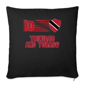 Trinidad and Tobago - Sofa pillowcase 17,3'' x 17,3'' (45 x 45 cm) - black - Front