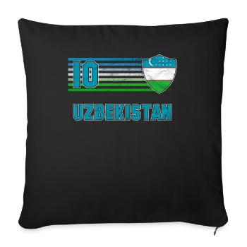 Ouzbékistan - Housse de coussin décorative 45 x 45 cm - noir - Devant