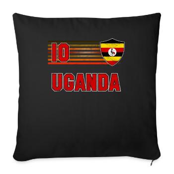 Uganda - Sofa pillowcase 17,3'' x 17,3'' (45 x 45 cm) - black - Front