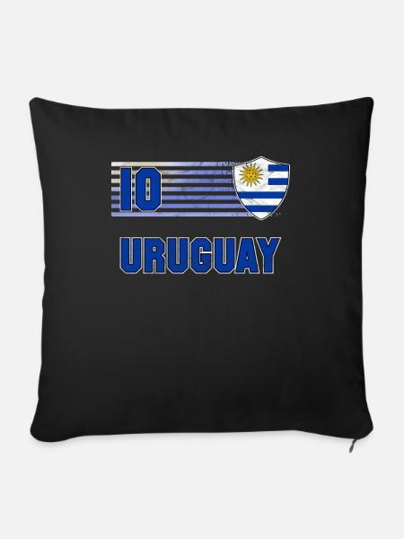 Uruguay - Sofakissenbezug 45 x 45 cm - Schwarz