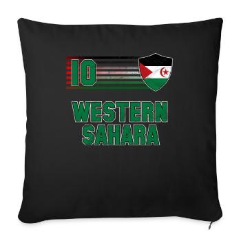 Western Sahara - Sofa pillowcase 17,3'' x 17,3'' (45 x 45 cm) - black - Front