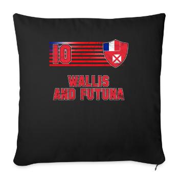 Wallis et Futuna - Housse de coussin décorative 45 x 45 cm - noir - Devant