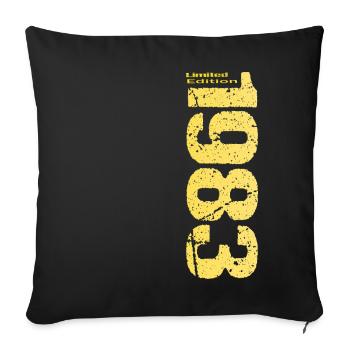 1983 limited edition gold birthday - Sofa pillowcase 17,3'' x 17,3'' (45 x 45 cm) - black - Front