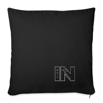 Live in peace - Sofa pillowcase 17,3'' x 17,3'' (45 x 45 cm) - black - Front