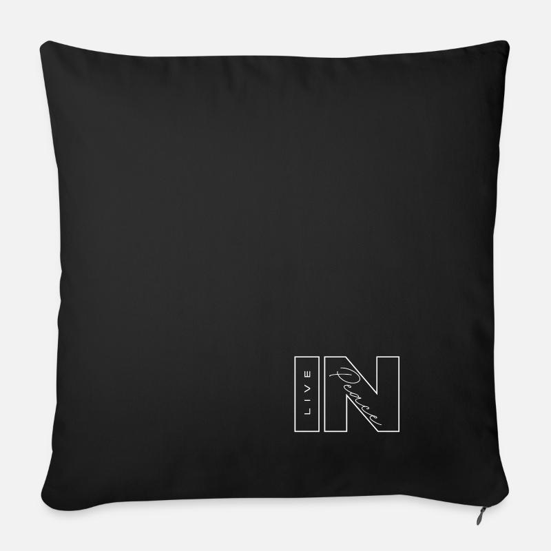 Lebe in Frieden - Sofakissenbezug 45 x 45 cm - Schwarz