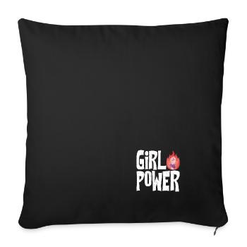 Féminisme Droits des femmes - Housse de coussin décorative 45 x 45 cm - noir - Devant