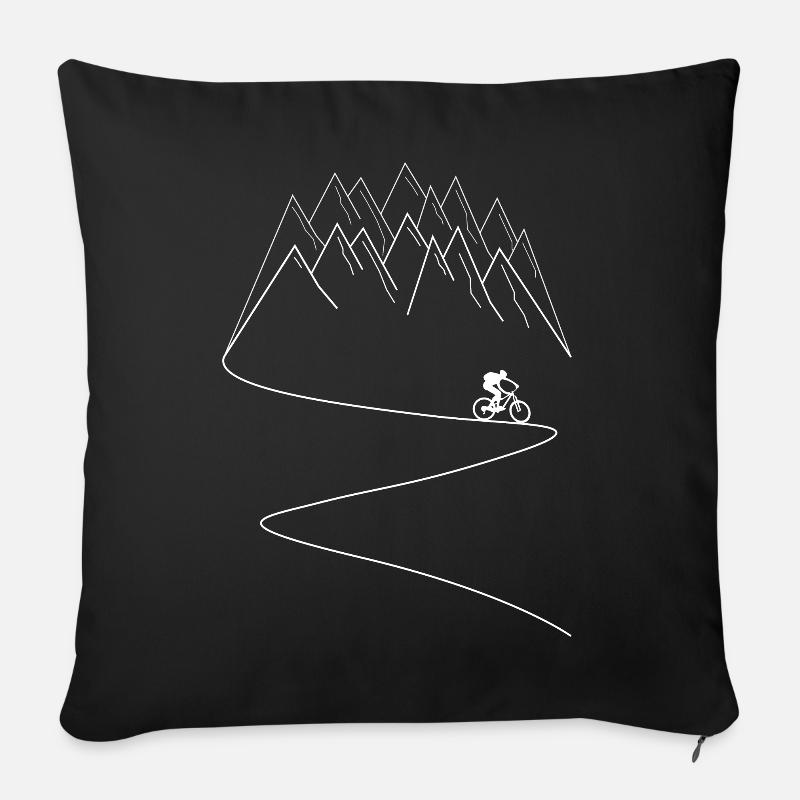 mtb MTB Mountainbike Mountainbiken - Sofakissenbezug 45 x 45 cm - Schwarz