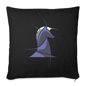 Chess Horse Modern – Abstract Chess Design - Sofa pillowcase 17,3'' x 17,3'' (45 x 45 cm) - black - Front