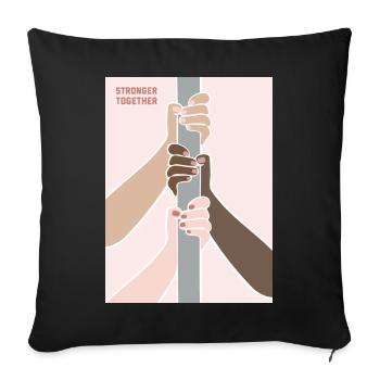 Stronger Together Poledancers - Sofakissenbezug 45 x 45 cm - Schwarz - Vorne