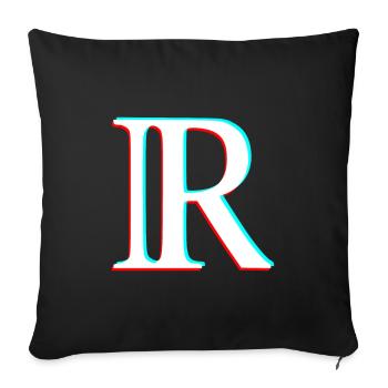 Symbole des nombres réels - Housse de coussin décorative 45 x 45 cm - noir - Devant