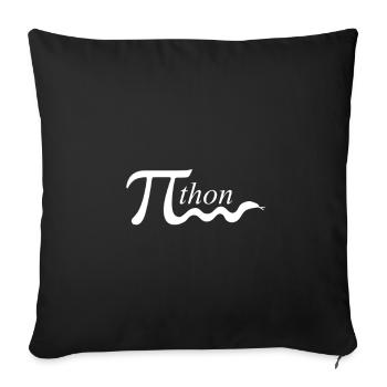 blague de maths pi python - Housse de coussin décorative 45 x 45 cm - noir - Devant