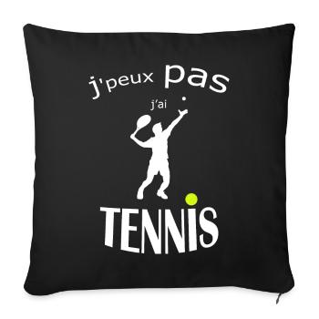 OBV - J’peux pas j’ai TENNIS #3 Edition limitée - Housse de coussin décorative 45 x 45 cm - noir - Devant