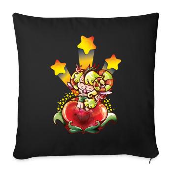 Monster girl series - baromez - Sofa pillowcase 17,3'' x 17,3'' (45 x 45 cm) - black - Front