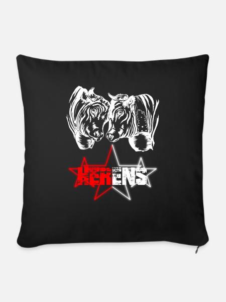 Eringer-Herd-Kühe - Sofakissenbezug 45 x 45 cm - Schwarz