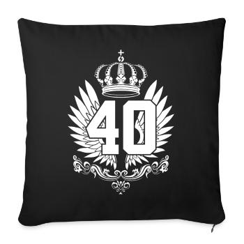 40E ANNIVERSAIRE 40 ANS - Housse de coussin décorative 45 x 45 cm - noir - Devant