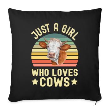 Cow Cows - Sofa pillowcase 17,3'' x 17,3'' (45 x 45 cm) - black - Front