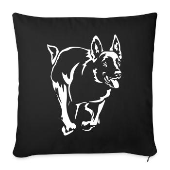 Malinois « Black Edition » - Housse de coussin décorative 45 x 45 cm - noir - Devant