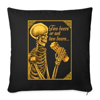 DEUX BIÈRES OU PAS DEUX BIÈRES - Housse de coussin décorative 45 x 45 cm - noir - Devant