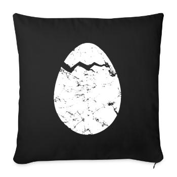 Oh, you dear egg! - used look - Happy Easter! - Sofa pillowcase 17,3'' x 17,3'' (45 x 45 cm) - black - Front