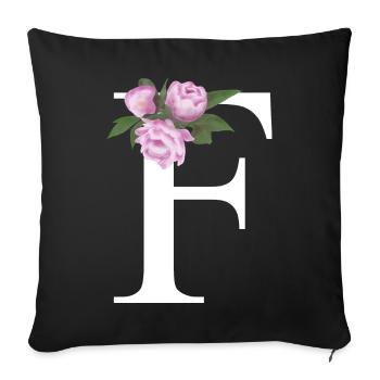 F - Sofakissenbezug 45 x 45 cm - Schwarz - Vorne