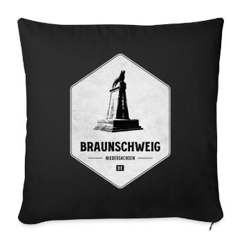 Brunswick Monument Emblem - Sofa pillowcase 17,3'' x 17,3'' (45 x 45 cm) - black - Front