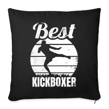 Best Kickboxer - Sofa pillowcase 17,3'' x 17,3'' (45 x 45 cm) - black - Front