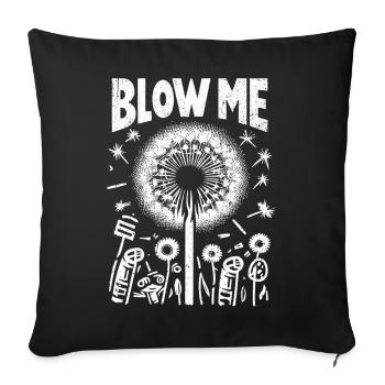 Löwenzahn - Lustiges Geschenk für Naturfreunde - Sofakissenbezug 45 x 45 cm - Schwarz - Vorne